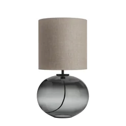 Bordlamper|Lamper Fra Hadeland Glassverk>HADELAND GLASSVERK Senja Bordlampe Røkgrå