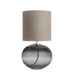 Bordlamper|Lamper Fra Hadeland Glassverk>HADELAND GLASSVERK Senja Bordlampe Røkgrå