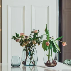 Dekor|Vaser>HADELAND GLASSVERK Siccori Vase 26cm Himmelblå