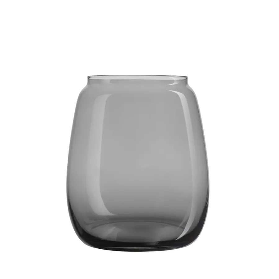 Dekor|Vaser>HADELAND GLASSVERK Siccori Vase 20cm Røkgrå