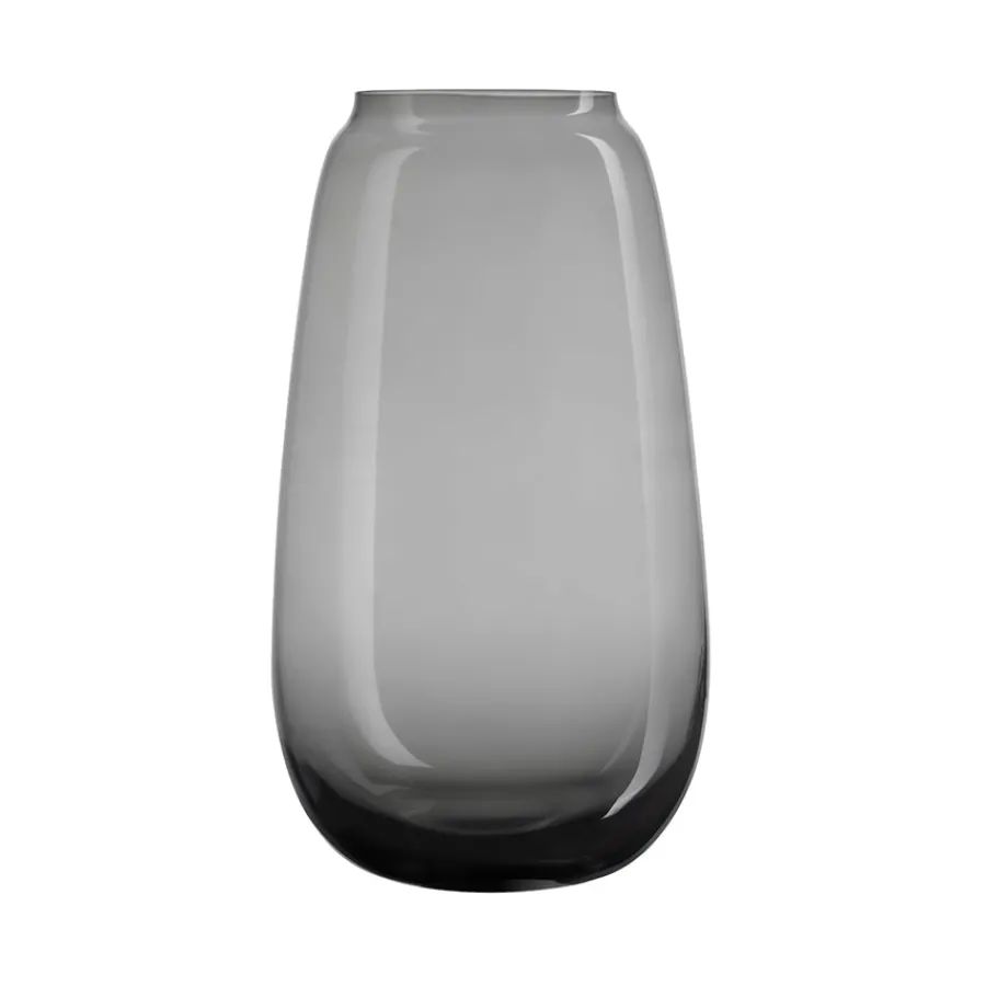 Dekor|Vaser>HADELAND GLASSVERK Siccori Vase 26cm Røkgrå