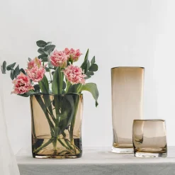 Dekor|Vaser>HADELAND GLASSVERK Sine Lyslykt 12,5 cm Kakao