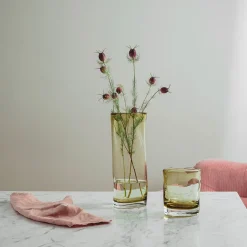 Dekor|Vaser>HADELAND GLASSVERK Sine Vase 29,5x11cm Oliven