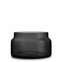 Dekor|Vaser>HADELAND GLASSVERK Tindre Vase/Lyslykt Røkgrå 17,8cm