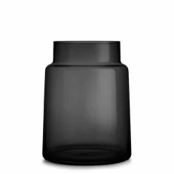 Dekor|Vaser>HADELAND GLASSVERK Tindre Vase/Lyslykt Røkgrå 30,5cm