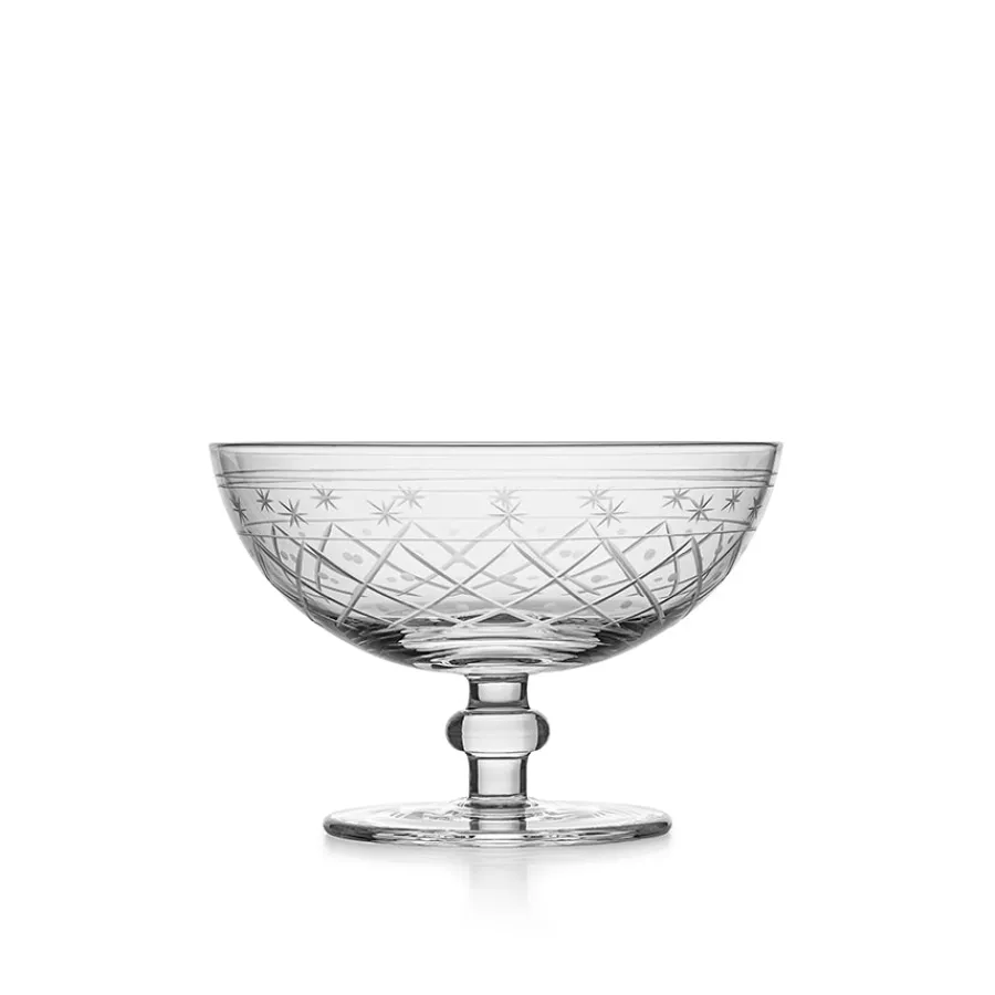 Skåler|Dessertskåler>HADELAND GLASSVERK Victoria Dessertskål Stett Ruteslip 25cl Klar