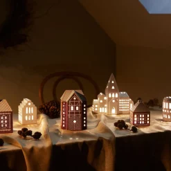 Lys>KÄHLER DESIGN Kähler Gingerbread Lyshus Medium Brun