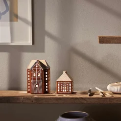 Lys>KÄHLER DESIGN Kähler Gingerbread Lyshus Stor Brun