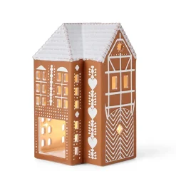 Lys>KÄHLER DESIGN Kähler Gingerbread Lyshus Stor Brun