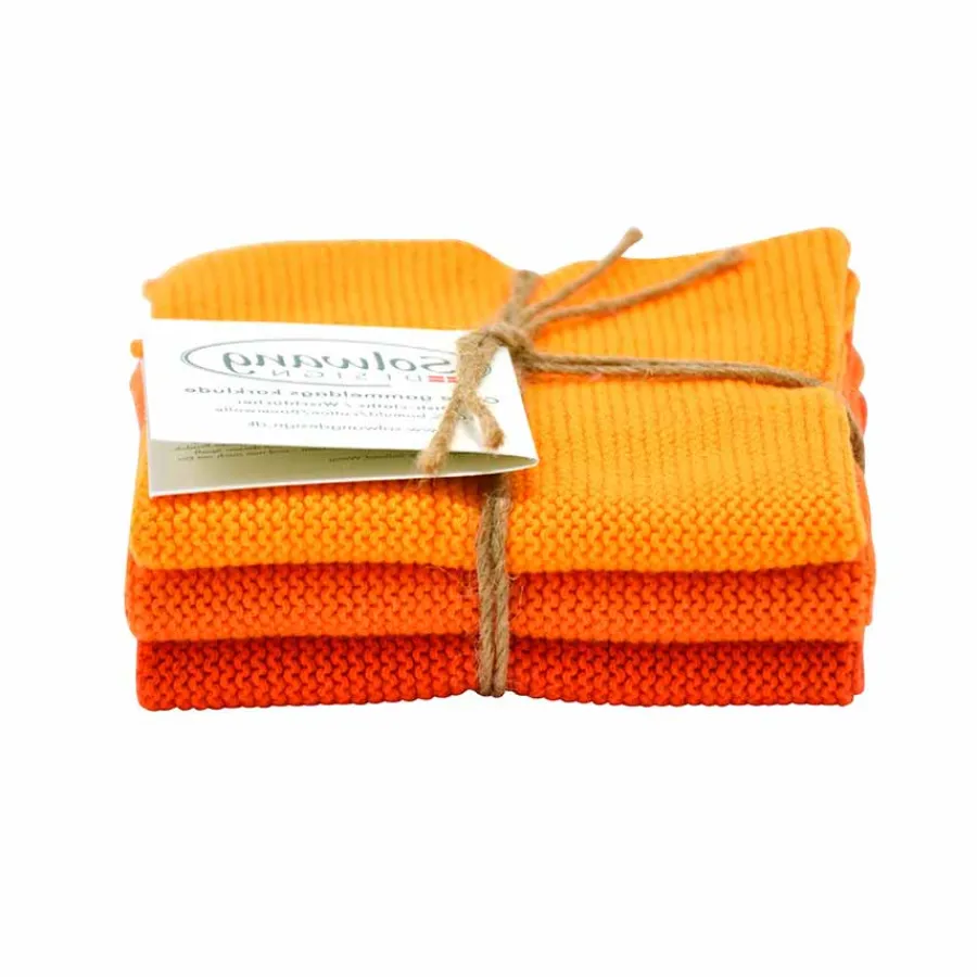 Tekstiler>SOLWANG KLUT ORANGE KOMBI 25CM X 25CM -KLUT KOMBI