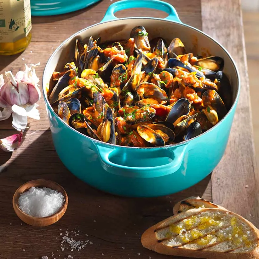 Støpejern>LE CREUSET Støpejernsgryte 4,2L/24cm Caribbean
