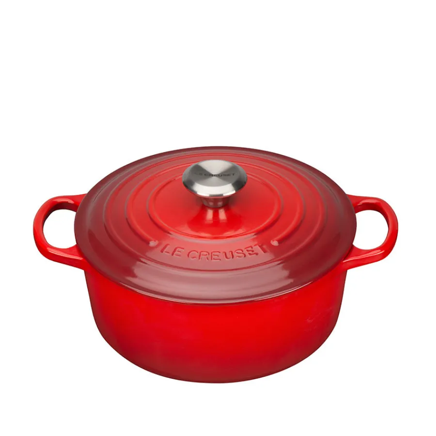 Støpejern>LE CREUSET Støpejernsgryte 4,2L/24cm Cerise