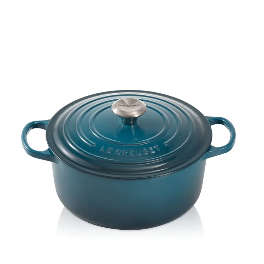 Støpejern>LE CREUSET Støpejernsgryte 4,2L/24cm Deep Teal