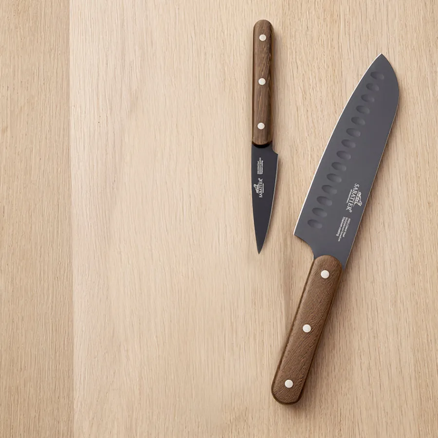 Kniver>LION SABATIER Phenix Knivsett 2 Deler Sort/Valnøtt