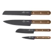 Kniver>LION SABATIER Phenix Walnut Knivsett 4 Deler Sort/Valnøtt