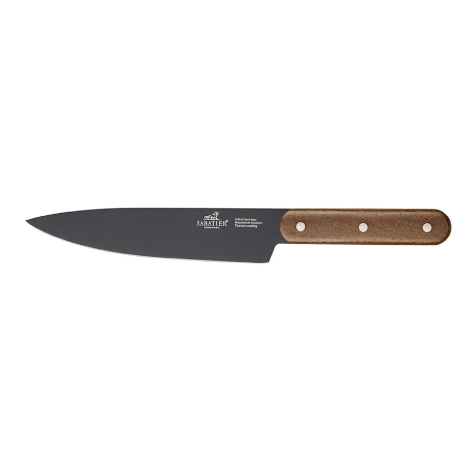 Kniver>LION SABATIER Phenix Walnut Knivsett 4 Deler Sort/Valnøtt