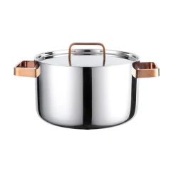 Stål>LØVE Løve Boen Gryte 3-Ply 6L 24cm Med Rosegull Håndtak