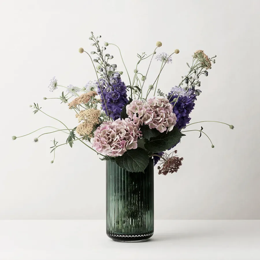 Dekor|Vaser>LYNGBY Porcelæn Vase 20,5cm Grønn Glass