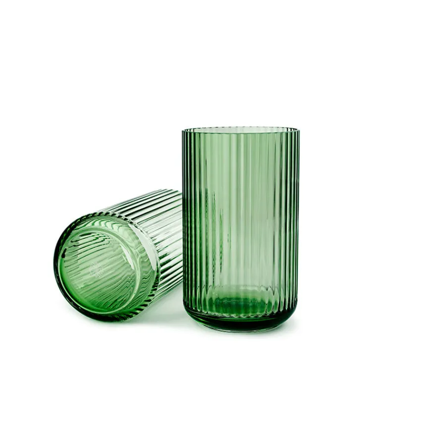 Dekor|Vaser>LYNGBY Porcelæn Vase 25cm Grønn Glass