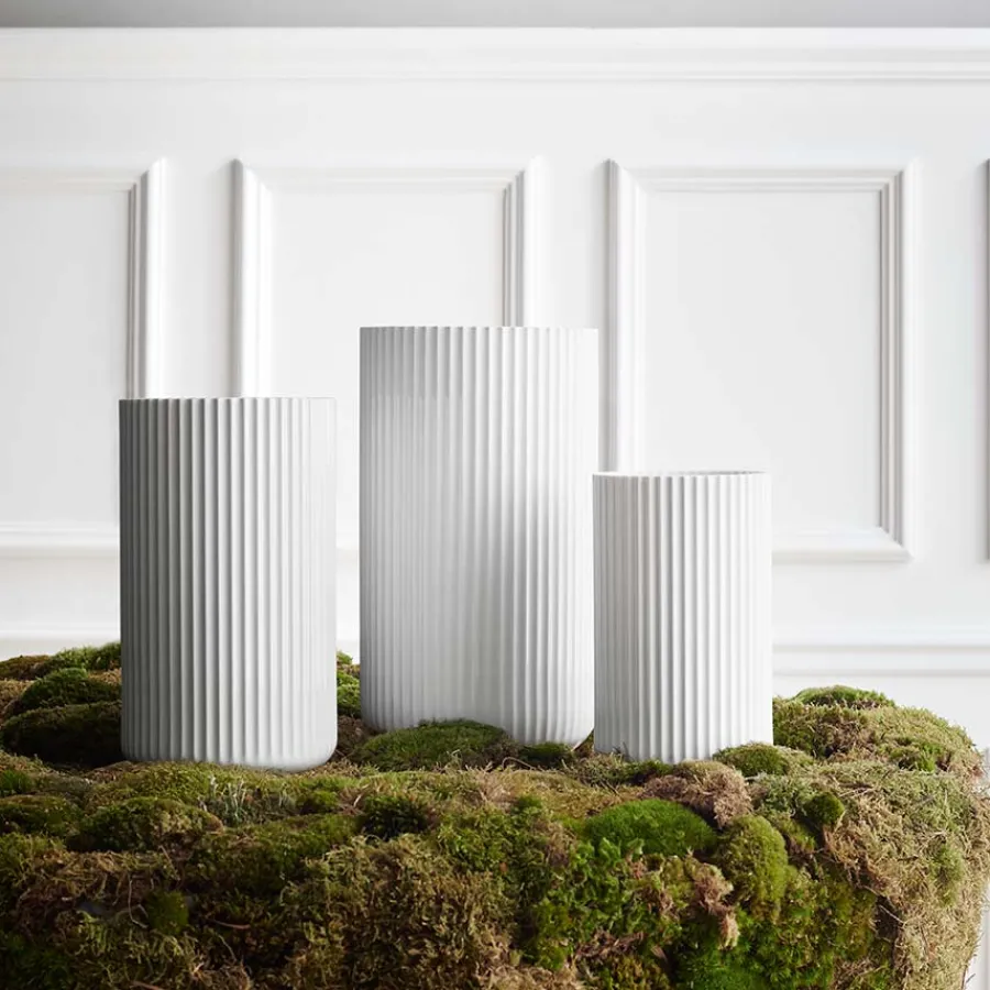 Dekor|Vaser>LYNGBY Lyng Porcelæn Vase 25cm Hvit