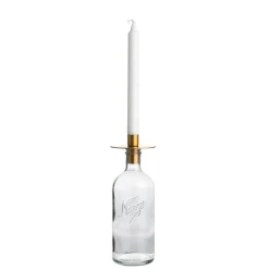 Dekor>NORGESGLASSET Lysholder til Norgesflaske Gull