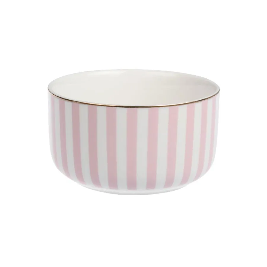 Skåler|Dessertskåler>NOVA Abby Skål 12cm Rosa m/Gullkant