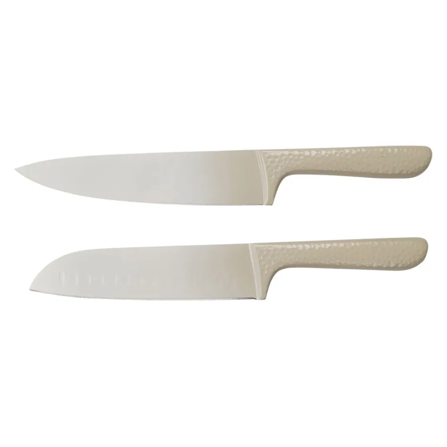 Kniver|Redskaper>NOVA Dynamic Knivsett Beige Hamret 2pk