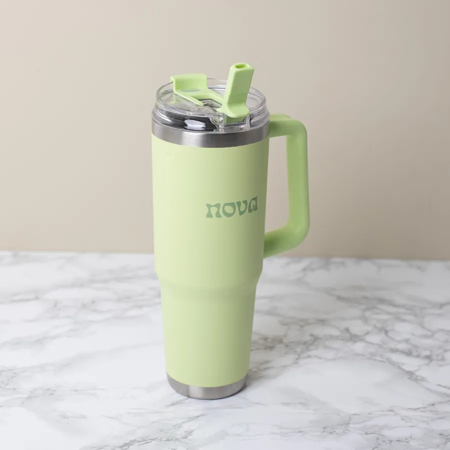 Drikkeflasker>NOVA Dynamic Termokopp m/Sugerør 1,1L Mint Grønn