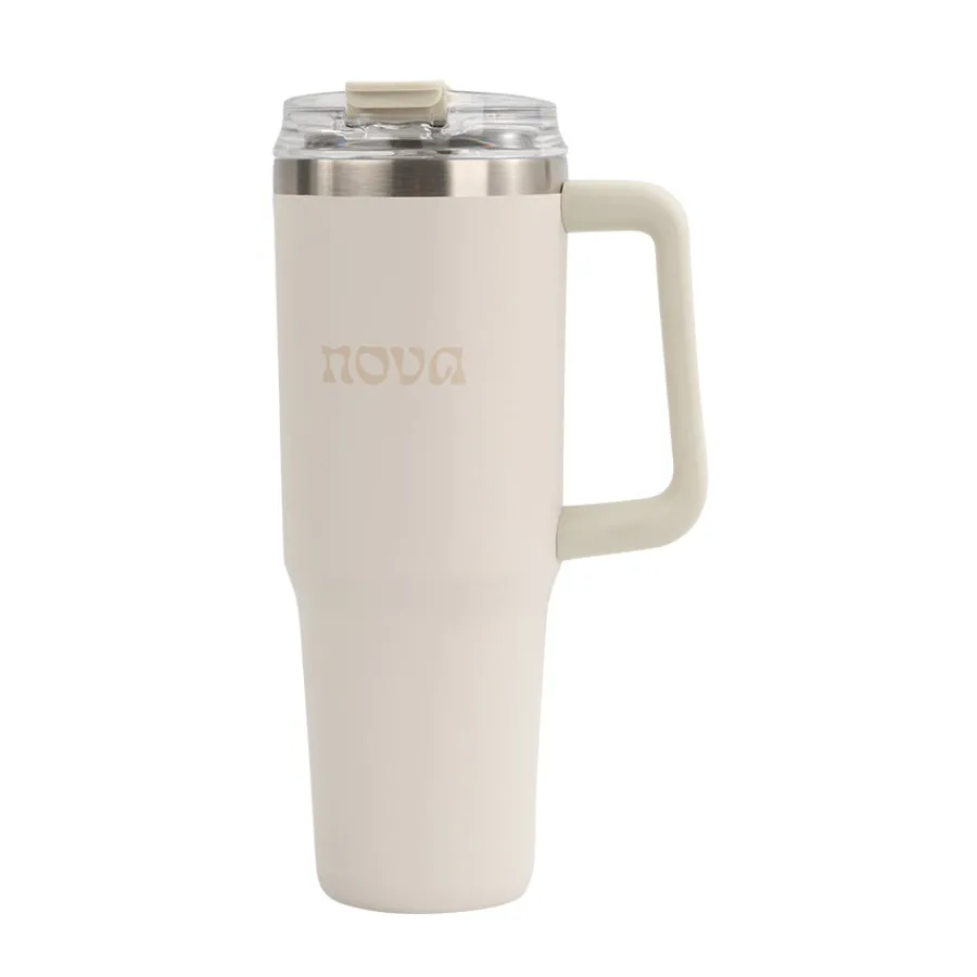 Drikkeflasker>NOVA Dynamic Termokopp m/Sugerør 1,1L Creme