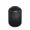 Dekor|Vaser>NOVA Edge Vase m/riller Sort 22cm