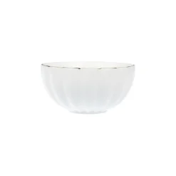 Skåler|Dessertskåler>NOVA Lilly Bolle 13cm Hvit m/Gullkant