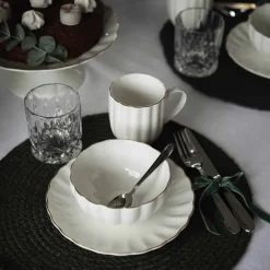 Skåler|Dessertskåler>NOVA Lilly Bolle 13cm Hvit m/Gullkant