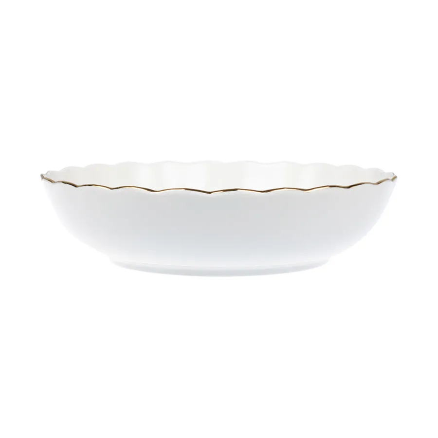 Dype Tallerkener>NOVA Lilly Dyp Tallerken 20cm Hvit m/Gullkant