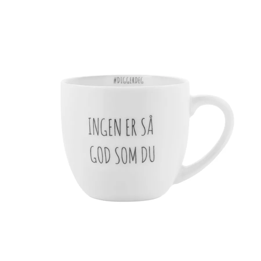 Krus>PORSGRUNDS PORSELÆNSFABRIK Porsgrund Porselænsfabrik Hashtag Ingen Er Så God Krus 38cl
