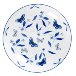 Dype Tallerkener>PORSGRUNDS PORSELÆNSFABRIK Porsgrunds Porselænsfabrik Bluebird Butterfly Dyp Tallerken 25 cm