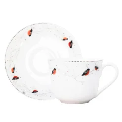Kopper|Kopper & Skåler>PORSGRUNDS PORSELÆNSFABRIK Porsgrunds Porselænsfabrik Dompap Kaffekopp 22 cl m/Skål 14 cm