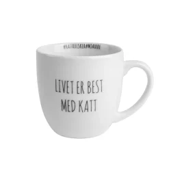 Krus|Kopper>PORSGRUNDS PORSELÆNSFABRIK Porsgrunds Porselænsfabrik Hashtag Krus 38 cl Livet Er Best Med Katt