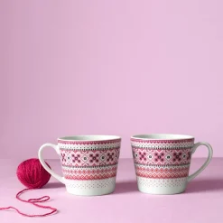 Krus|Kopper>PORSGRUNDS PORSELÆNSFABRIK Porsgrunds Porselænsfabrik Ingrid Krus 40cl Rosa 2pk