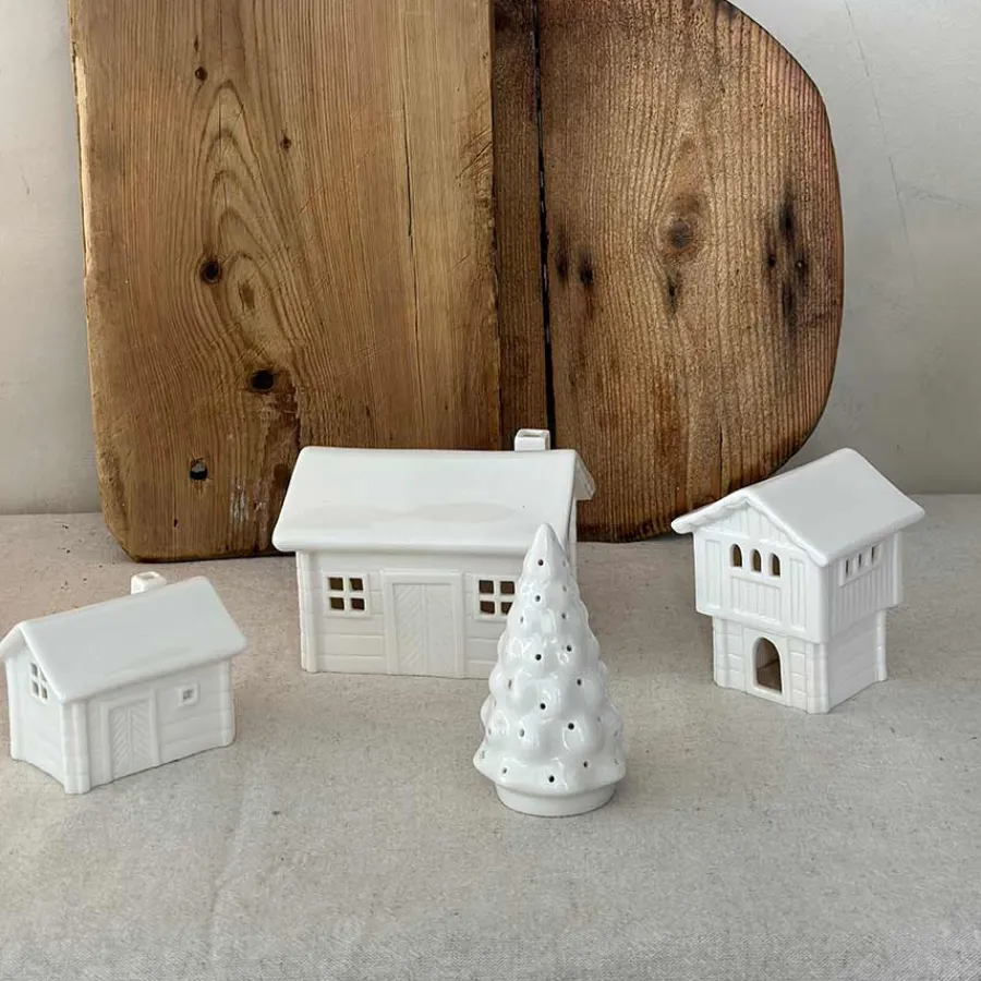 Lys>PORSGRUNDS PORSELÆNSFABRIK Porsgrunds Porselænsfabrik Jul På Tunet Stabbur 8,2x10,1cm