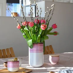 Dekor|Vaser>PORSGRUNDS PORSELÆNSFABRIK Porsgrunds Porselænsfabrik Marius Vase 20cm Rosa