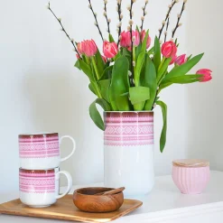 Dekor|Vaser>PORSGRUNDS PORSELÆNSFABRIK Porsgrunds Porselænsfabrik Marius Vase 20cm Rosa