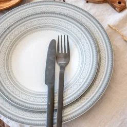Tallerkener>PORSGRUNDS PORSELÆNSFABRIK Porsgrunds Porselænsfabrik Marius Tallerken Flat 28 cm Grå 4pk