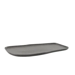 Fat>PORSGRUNDS PORSELÆNSFABRIK Porsgrunds Porselænsfabrik Natur Organisk fat 30x16cm Mørk Granitt