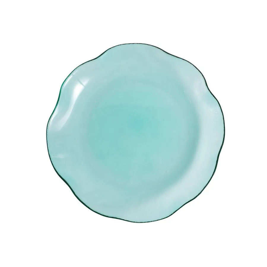 Asjetter>PORSGRUNDS PORSELÆNSFABRIK Porsgrunds Porselænsfabrik Natur Asjett 22cm Turkis Glass 4pk