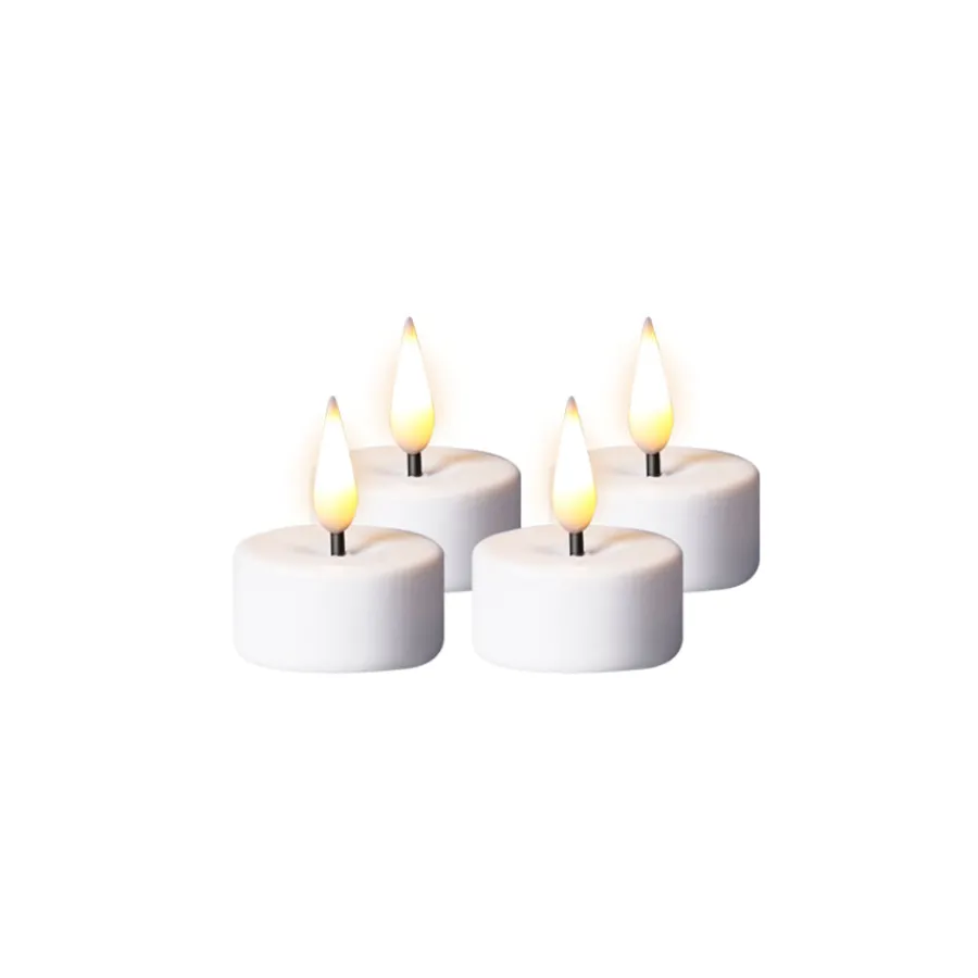 Lys>PORSGRUNDS PORSELÆNSFABRIK Porsgrunds Porselænsfabrik Nordic Light LED Telys 4pk m/Batteri