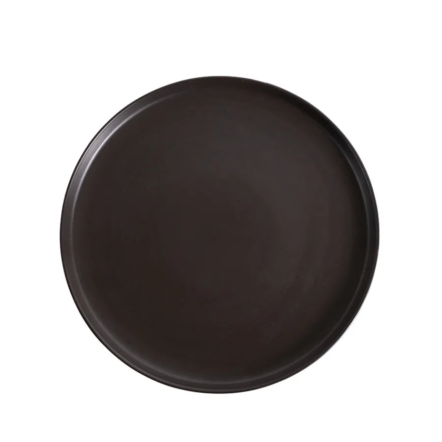 Tallerkener>PORSGRUNDS PORSELÆNSFABRIK Porsgrunds Porselænsfabrik Natur Tallerken m/Kant 25cm Matt Sort