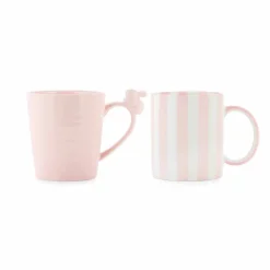 Krus>PORSGRUNDS PORSELÆNSFABRIK Porsgrunds Stripekopp 30cl Rosa 2pk