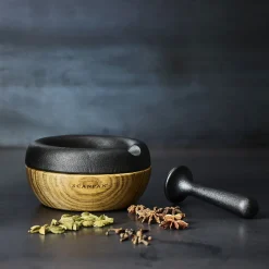 Redskaper>SCANPAN Maitre D' Morter med Støter 10cm Støpejern Eik
