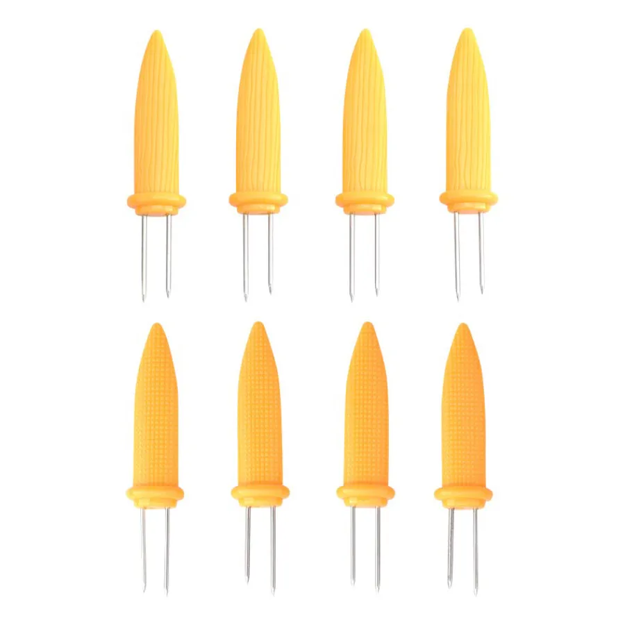 Redskaper>SEASONS BBQ Maisholder Rustfritt Stål m/Plasthåndtak 8pk