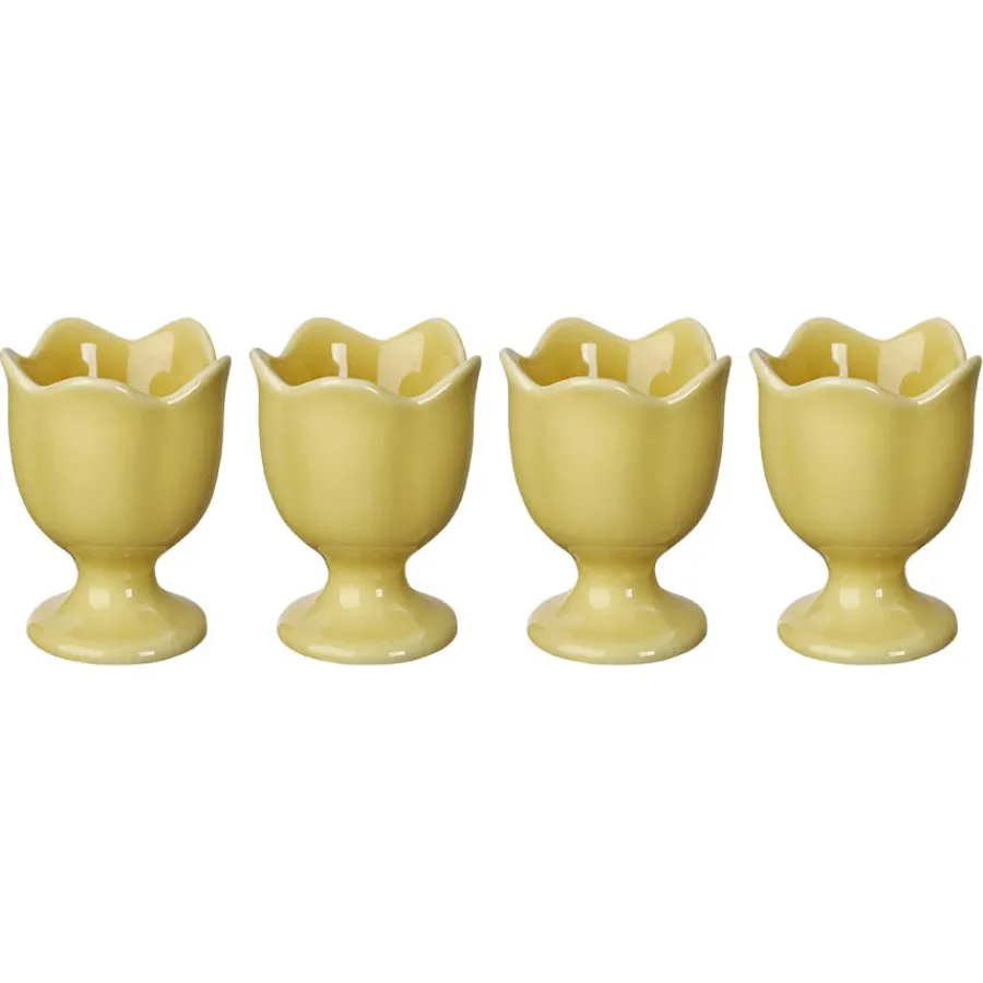 Eggeglass>SEASONS Easter Collection Eggeglass 7cm 4pk Gul